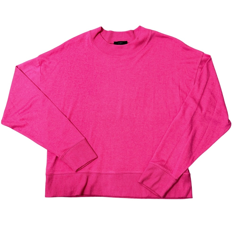 J. Crew Soft & Cozy Lightweight Lyocell Sweater (L) Pink Girly Winter Natural
